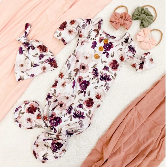 Caden Lane Other - Caden Lane Demi Knotted Gown & Hat Set